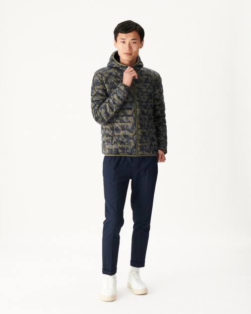 מעיל פוך קל Militaire Jott Print Nico