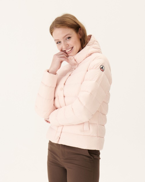 Jott Soft Pink Jane ז'קט ישר עם ברדס