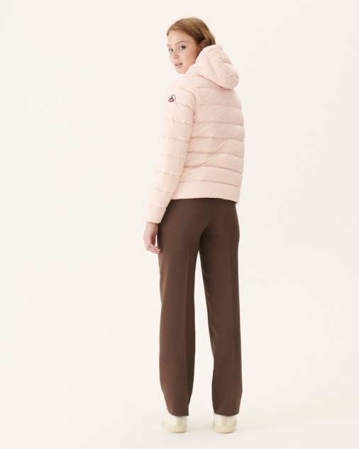 Jott Soft Pink Jane ז'קט ישר עם ברדס