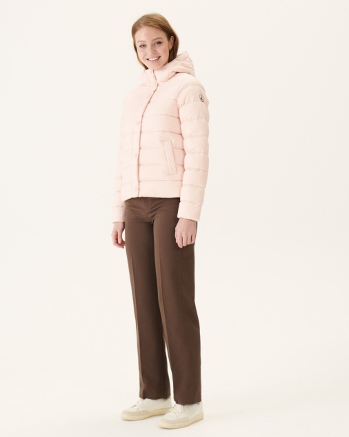 Jott Soft Pink Jane ז'קט ישר עם ברדס