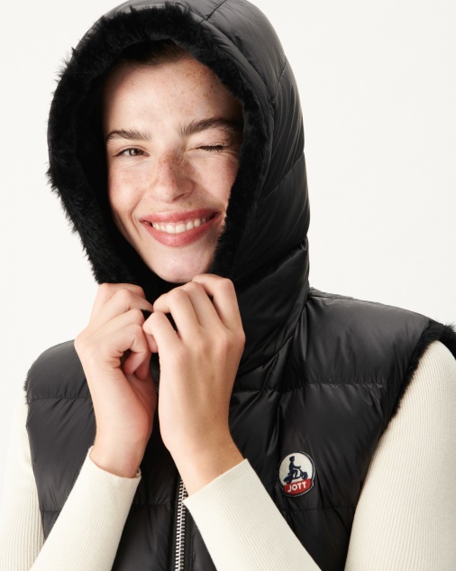 מעיל פוך שחור הפיך Daria Jott
